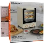 Porodo Lifestyle Vertical Design Temp Glass Mini Oven - White - Image 4