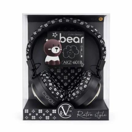 Teddy Bear Wireless Headphones Akz 601B Black