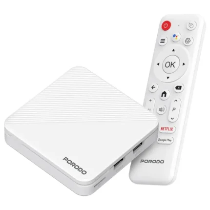 Porodo Echobox 4K Android Tv Box 2Gb+16Gb - White