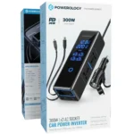 Powerology 300W X2 Ac Socket Car Power Inverter - Black