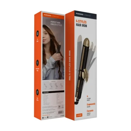 Porodo 4-In-1 Hair Curler - Black