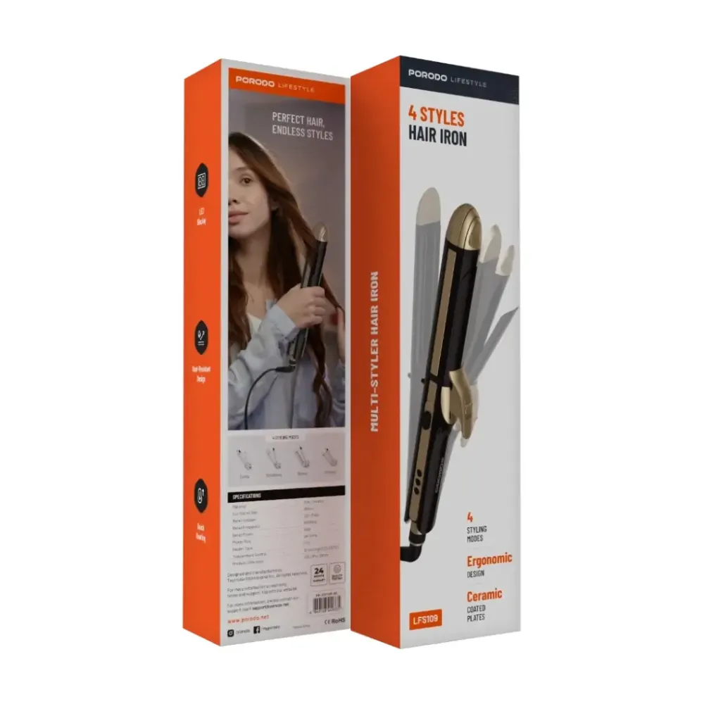 c086e425-3f51-45b4-b7c2-29899b297be5_output.webp Porodo 4-In-1 Hair Curler - Black - Image 1