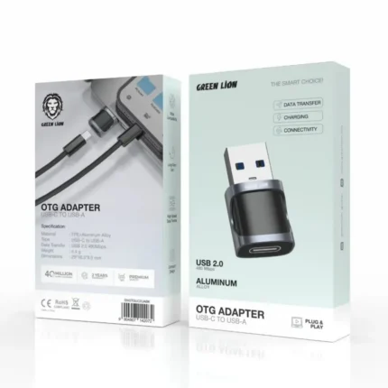 Green Lion Otg Adapter Usb-C To Usb-A Usb 2.0 - Black