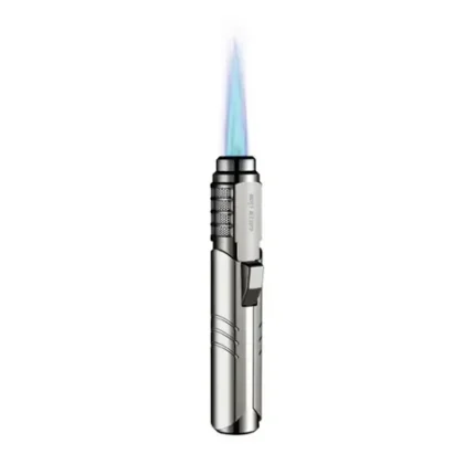 Green Lion Jet Flame Windproof Lighter - Silver