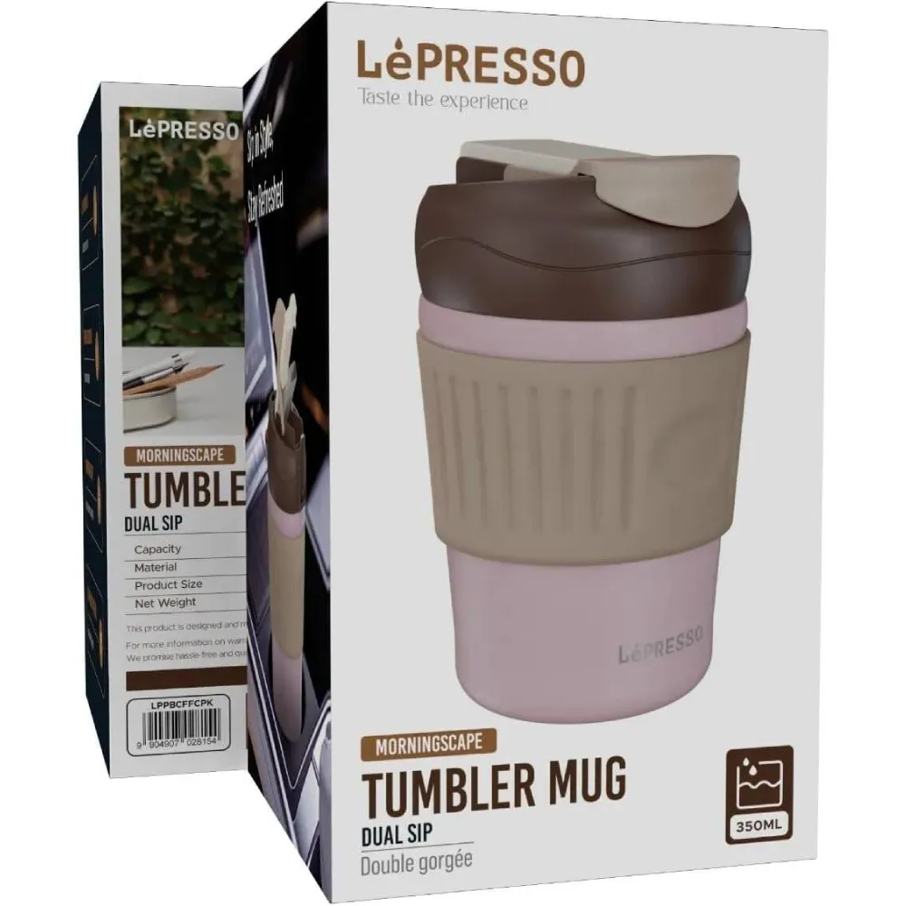 c967985a-3e55-4369-9041-f558cad02e9a_output.webp Lepresso Morningscape Tumbler Mug Dual Sip - Pink - Image 1