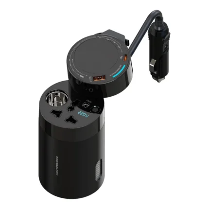 Powerology 200W Universal Car Power Inverter - Black