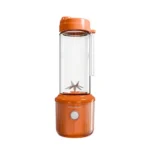 Powerology Press & Refresh Portable Blender 450Ml 2500Mah 6 Blades 126W - Orange