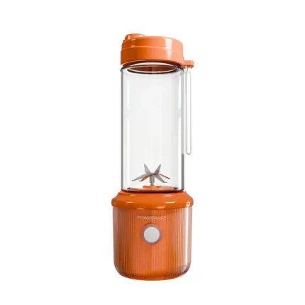Powerology Press & Refresh Portable Blender 450Ml 2500Mah 6 Blades 126W - Orange