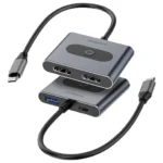 Powerology 4-In-1 USB-C Multi-Function Hub - Gray