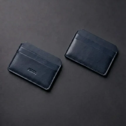 Leather Credit Card-Blue (Vegtan Leather)