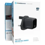 Powerology Volt- X 25W Mini Gan Wall Charger - Black - Image 2