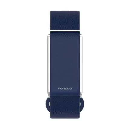 Porodo Trackfit Screenless Silicone Fitband Blue Strap Silvercase -Blue