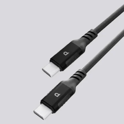 Powerology Power Sync Weave Usb- C To Usb- C(1.2M 4Ft)Gray
