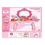 Dressing Makeup Table Set 46 Pcs - Pink