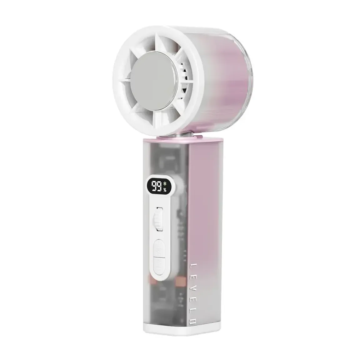 ee5a3336-5959-4926-b880-ee54befe85bc_output.webp Levelo Cyclo 3000Mah Cooling Fan With Rotating Head - Pink - Image 1