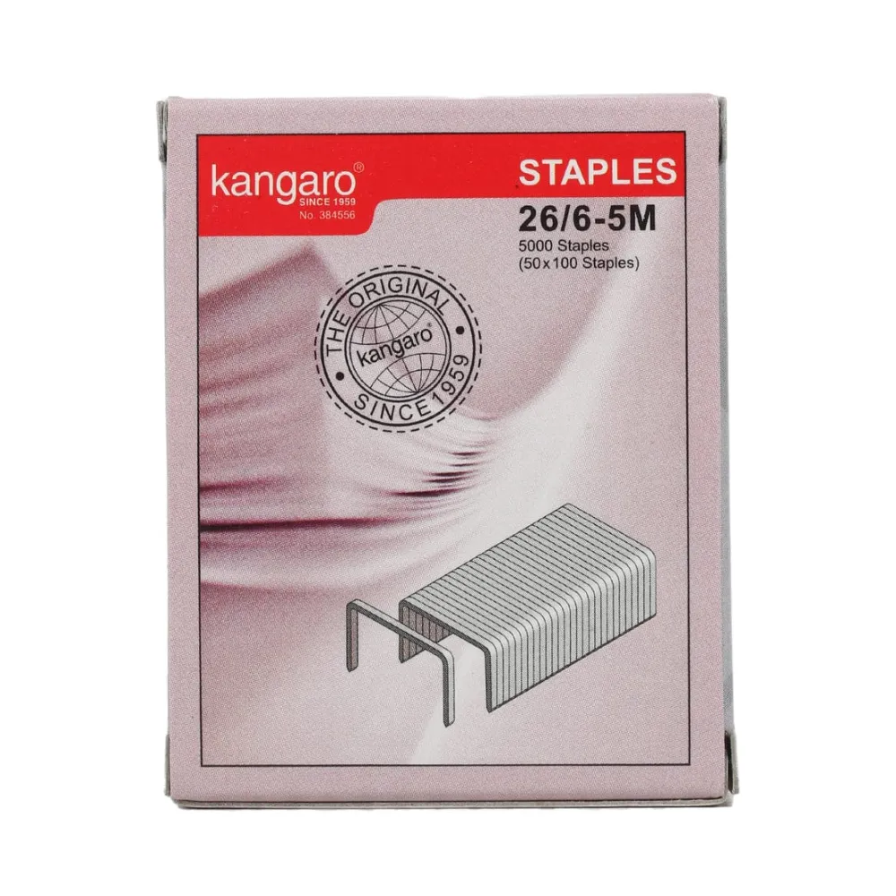 efbd56fa-0f92-49b6-a707-7cf0cc35cbfd_output.webp Kangaro Staples (26/6-5M) 1Box - Image 1