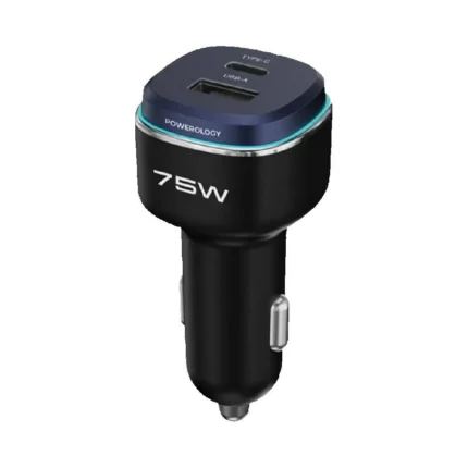 Powerology 75W Dual-Port High-Power Car Charger