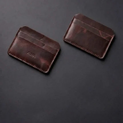 Leather Credit Card-Red (Chrome Tan Pullup Leather)