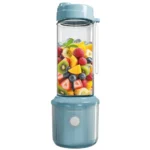 Powerology Press & Refresh Portable Blender 450Ml 2500Mah 6 Blades 126W - Light Blue