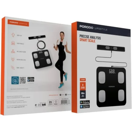 Porodo Lifestyle Precise Analysis 8-Electrode Smart Body Analyzer Scale