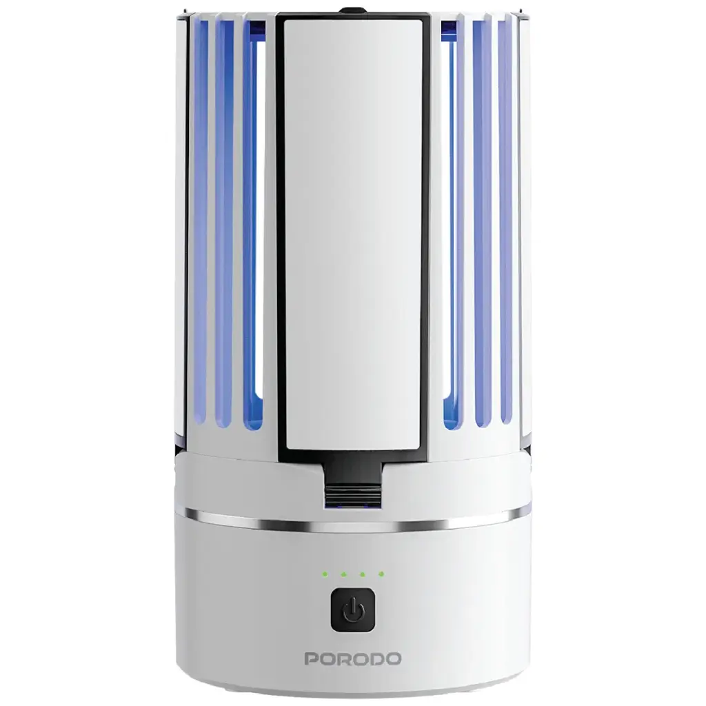 vbeXKhPdDUNTykYt.png Porodo Lifestyle Portable 2-In-1 Insect Killer Lamp With Safe & Silent Operation - White - Image 1